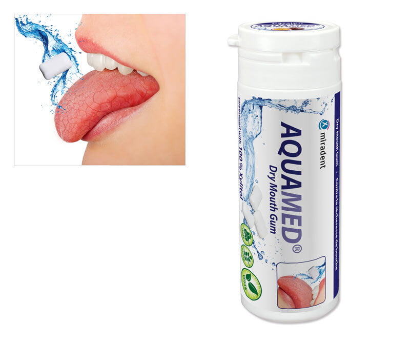 Chicle Aquamed Dry Mouth, maracuya 30 grajeas