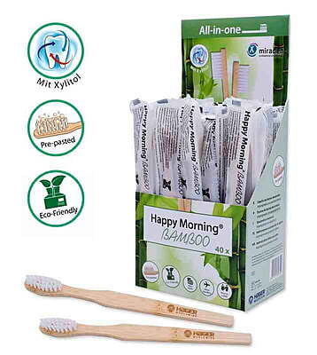 Cepillos biodegradables Happy Morning Bamboo