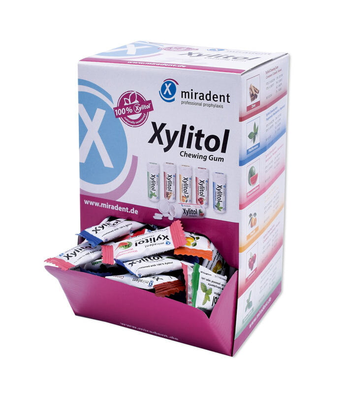 Miradent chicles Xylitol, surtido 200 bolsitas x 2 chicles