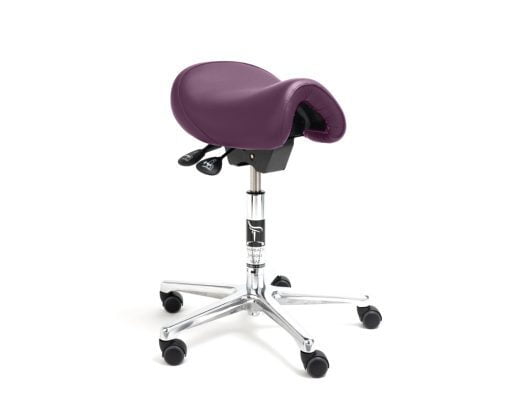 Taburete dental Bambach estándar - Damson Piel Taburete dental Bambach estándar - Damson Piel