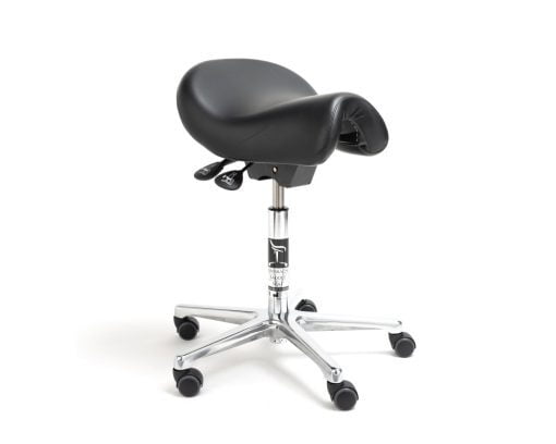 Taburete dental Bambach grande - Negro Piel