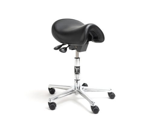 Taburete dental Bambach estándar - Negro Piel Taburete dental Bambach estándar - Negro Piel