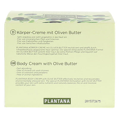 Crema hidratante con ingredientes naturales Plantana OLIVE